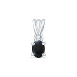 Oval Black Onyx Pendant Necklace