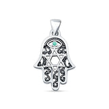  Hamsa & Star Of David Pendant 