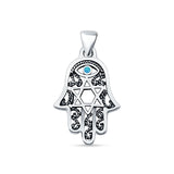  Hamsa & Star Of David Pendant 