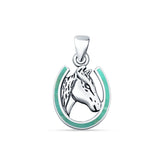  Horse & Horseshoe Pendant 