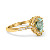 Art Deco Teardrop Pear Ring