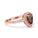Art Deco Teardrop Pear Ring