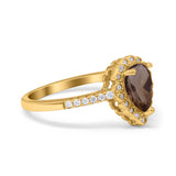 Art Deco Teardrop Pear Ring