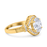 Art Deco Oval Natural Stone Halo Ring