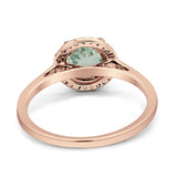 Round Halo Natural Diamond Ring