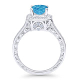 Princess Cut Halo Art Deco Gold Ring