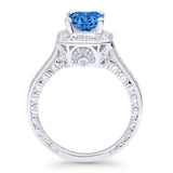 Princess Cut Halo Art Deco Gold Ring