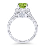 Princess Cut Halo Art Deco Gold Ring