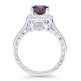 Princess Cut Halo Art Deco Gold Ring
