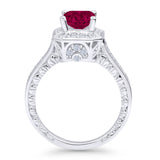 Princess Cut Halo Art Deco Gold Ring