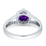 Three Stone Round CZ Gold Ring