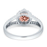 Three Stone Round CZ Gold Ring