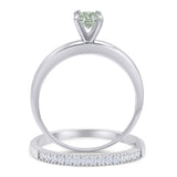 Two Piece Round Solitaire Bridal Gold Ring