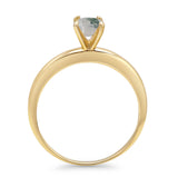 Minimalist Round Solitaire Gold Ring