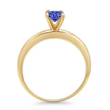 Round Solitaire Gold Ring
