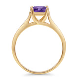 Princess Cut Solitaire Gold Ring