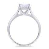 Princess Cut Solitaire Gold Ring