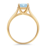 Princess Cut Solitaire Gold Ring