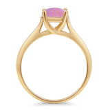 Princess Cut Solitaire Gold Ring