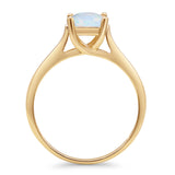 Princess Cut Solitaire Gold Ring