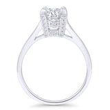 Round Split Shank Diamond Gold Ring