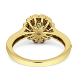 Round Flower Vintage Style Gold Ring