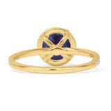 Round Halo Diamond Gold Ring