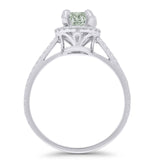Round Halo Diamond Gold Ring