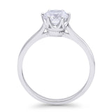 Round Cubic Zirconia Solitaire Gold Ring