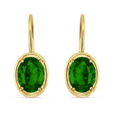 Oval Solitaire Drop Dangle Leverback Earring Cubic Zirconia 925 Sterling Silver