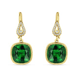 Cushion Drop Dangle Pear Fishhook Earring Cubic Zirconia 925 Sterling Silver