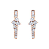 Minimalist 12.7mm Round Cubic Zirconia Hoop Earrings 925 Sterling Silver
