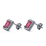 Rectangle Stud Earrings