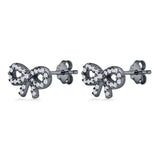 Ribbon Knot Stud Earrings