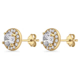 Round Stud Earrings