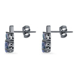 Oval Stud Earrings