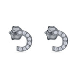 Half Circle Stud Earrings