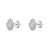 Hamsa Hand Stud Earrings