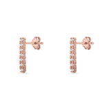 Line Bar Stud Earrings