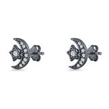 Moon & Star Stud Earrings
