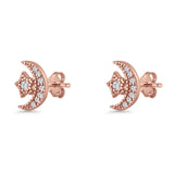 Moon & Star Stud Earrings