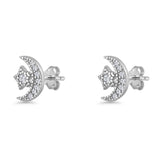 Moon & Star Stud Earrings