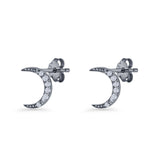 Crescent Moon Stud Earrings