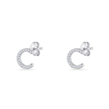 Initial C Stud Earrings