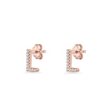 Initial L Stud Earrings