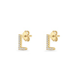Initial L Stud Earrings