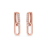 Paperclip Dangle Drop Hoop Earring