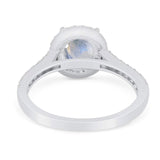 Art Deco Round Natural Stone Ring