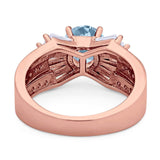 Art Deco Round Natural Stone Cocktail Ring