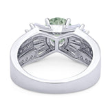 Art Deco Round Natural Stone Cocktail Ring